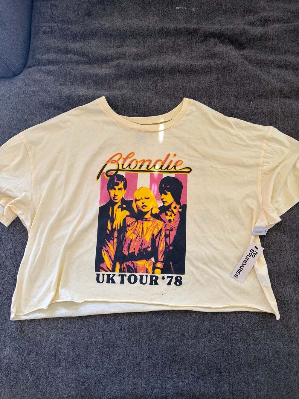 No Boundaries Blondie UK Tour 78 T-Shirt Yellow